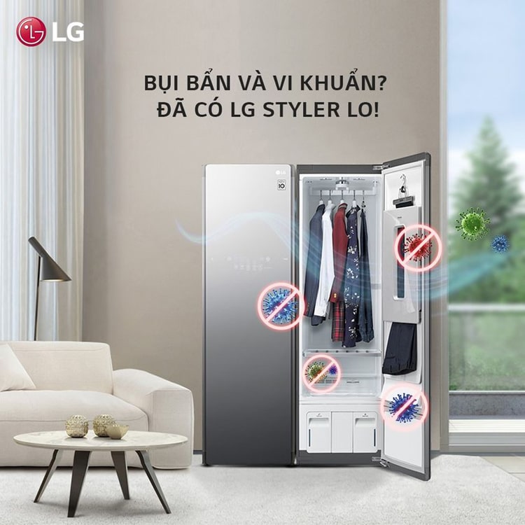 Tủ chăm sóc quần áo LG styler có mùi hồi