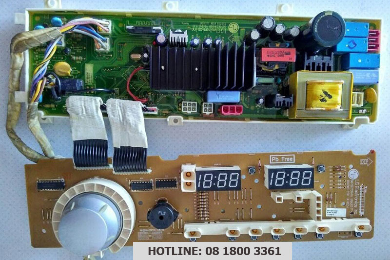 Bo mạch máy giặt Lg không cấp điện cho bơm thoát hoạt động