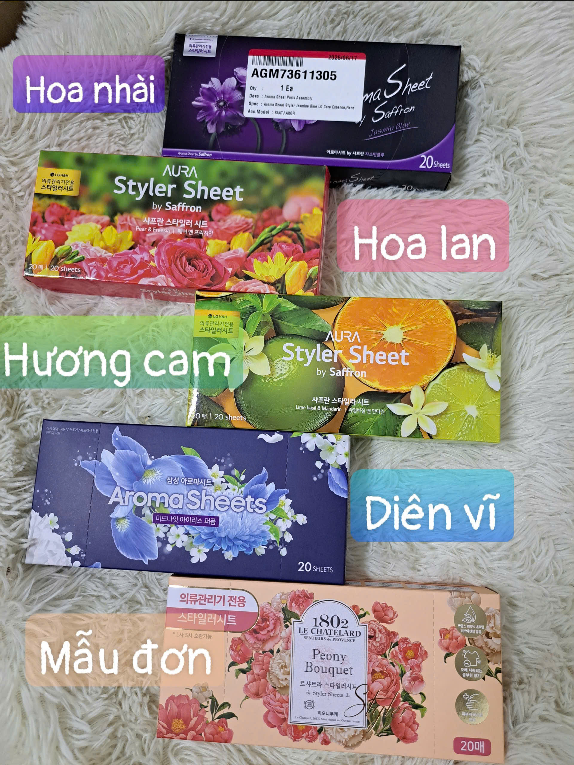 Giấy thơm cao cấp dành cho tủ chăm sóc quần áo LG styler Giấy thơm cao cấp dành cho tủ chăm sóc quần áo LG styler