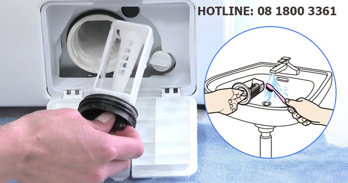 vệ sinh lọc rác thường xuyên giúp máy giặt lg hoạt động bền bỉ