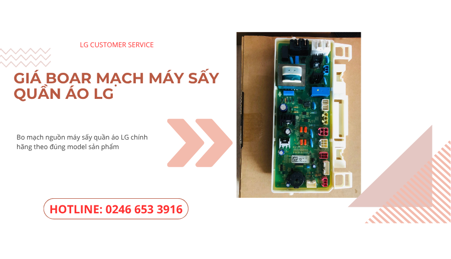 giá bo mạch máy sấy quần áo LG